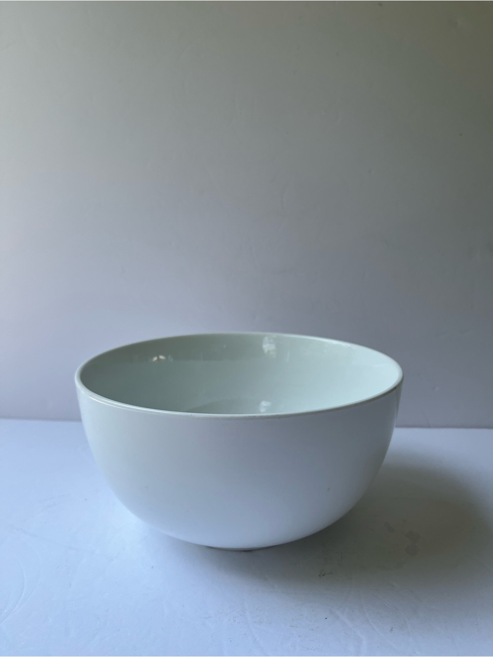 Crate & Barrel Minimal White Ceramic Serving Bowl - 6 cups